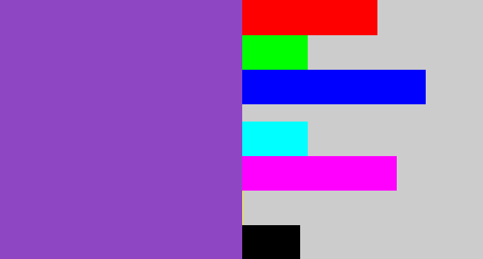 Hex color #8f46c3 - purply