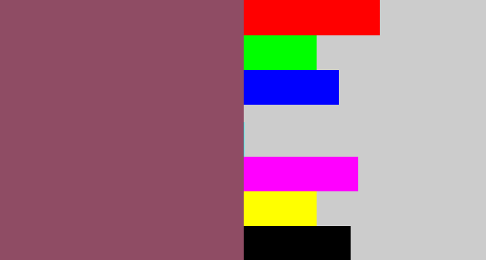 Hex color #8f4c64 - dark mauve
