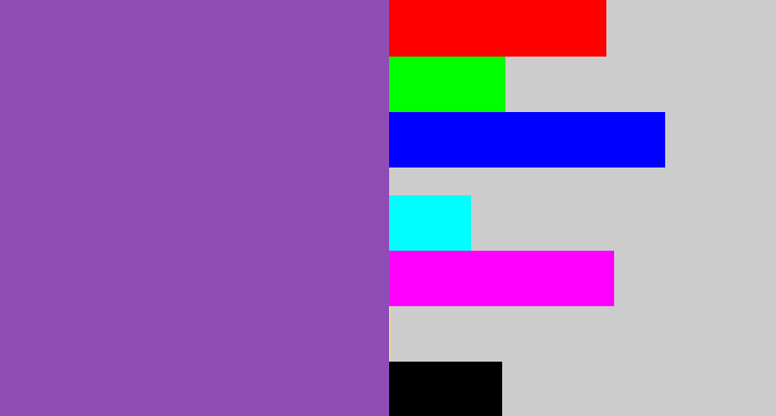 Hex color #8f4cb5 - purply