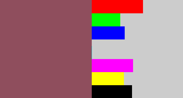 Hex color #8f4e5d - dark mauve