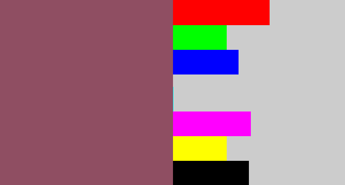 Hex color #8f4e62 - dark mauve