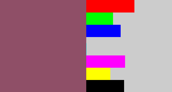 Hex color #8f4f67 - dark mauve