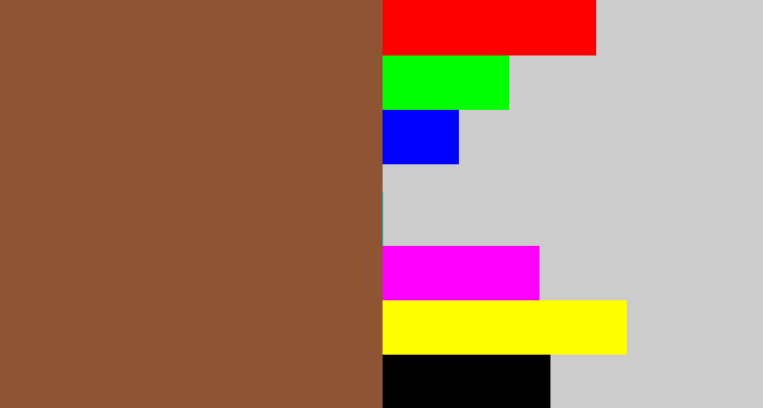 Hex color #8f5433 - sepia
