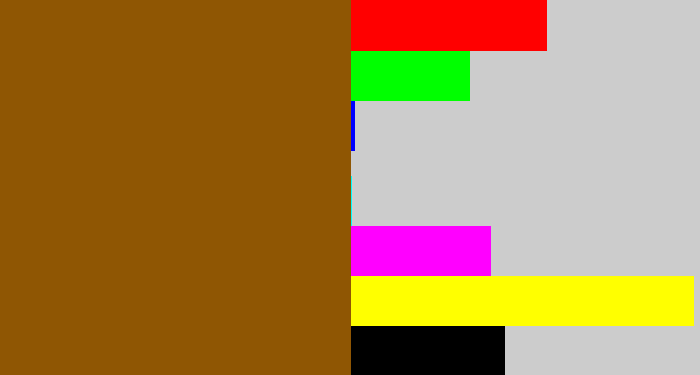 Hex color #8f5603 - warm brown