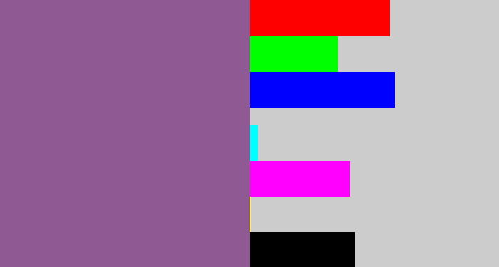 Hex color #8f5994 - purplish