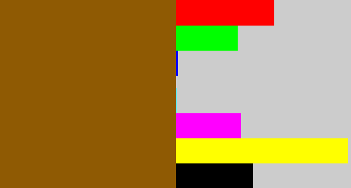 Hex color #8f5a03 - poo brown