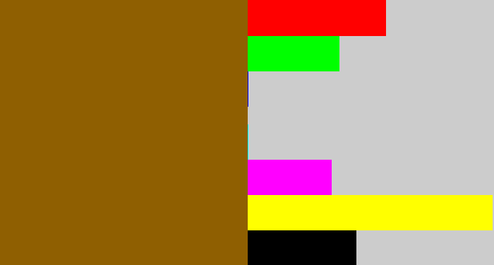 Hex color #8f5f01 - poo brown
