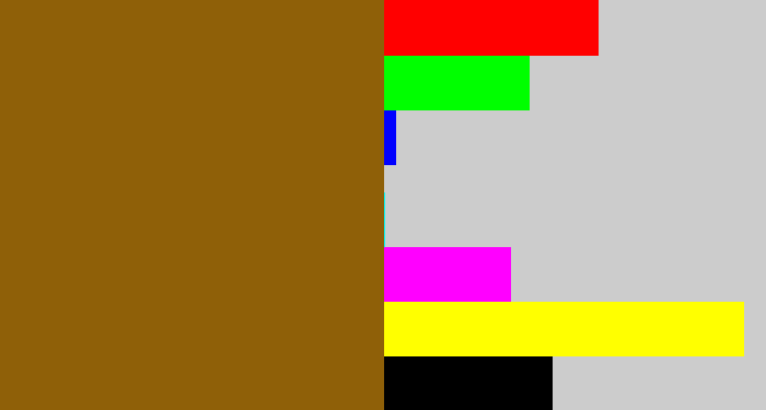 Hex color #8f6008 - poo brown