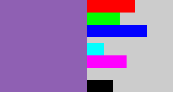 Hex color #8f60b3 - deep lavender