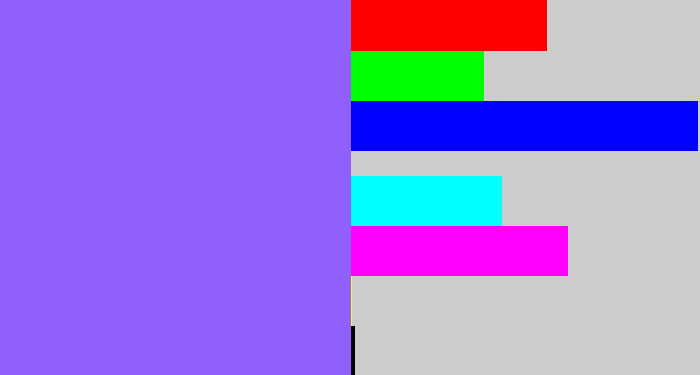 Hex color #8f60fc - lighter purple