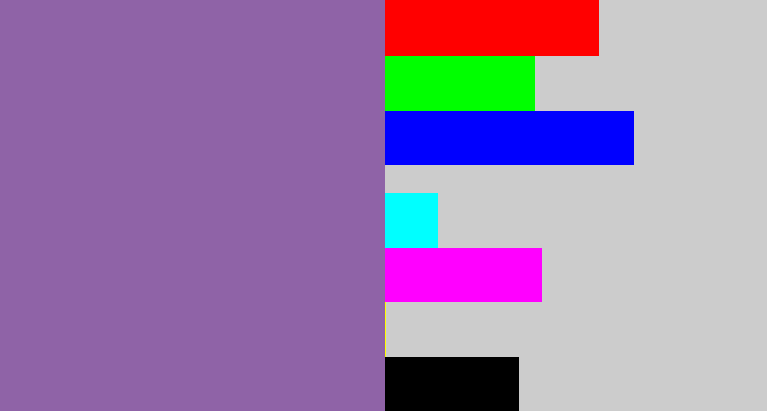 Hex color #8f63a7 - dark lilac