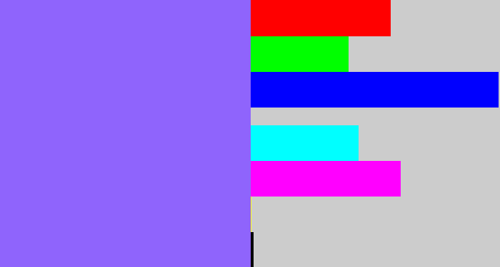 Hex color #8f64fc - lighter purple