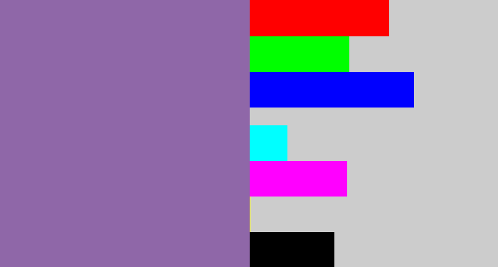 Hex color #8f67a8 - dark lilac