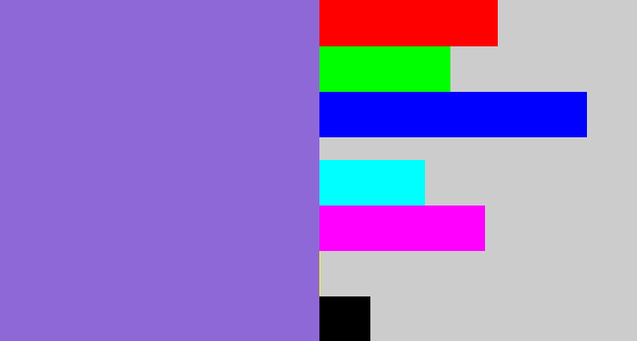 Hex color #8f68d7 - purpley