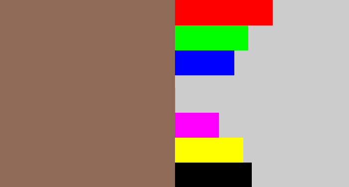 Hex color #8f6b57 - brownish