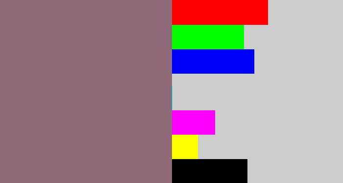 Hex color #8f6b7a - purple grey