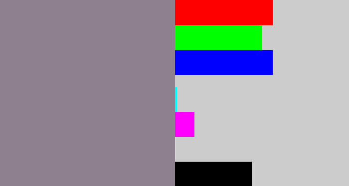 Hex color #8f8090 - purpley grey
