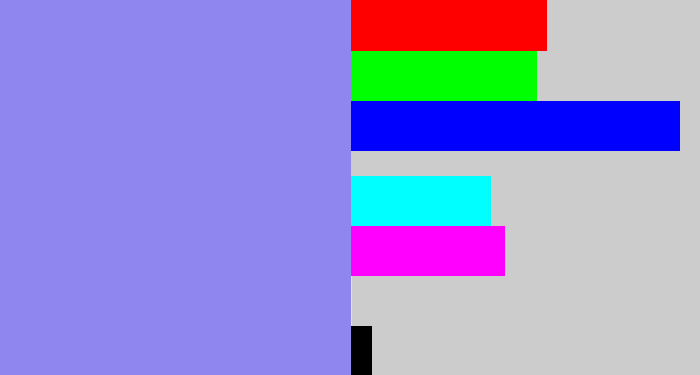 Hex color #8f86ef - perrywinkle