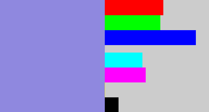Hex color #8f88df - perrywinkle