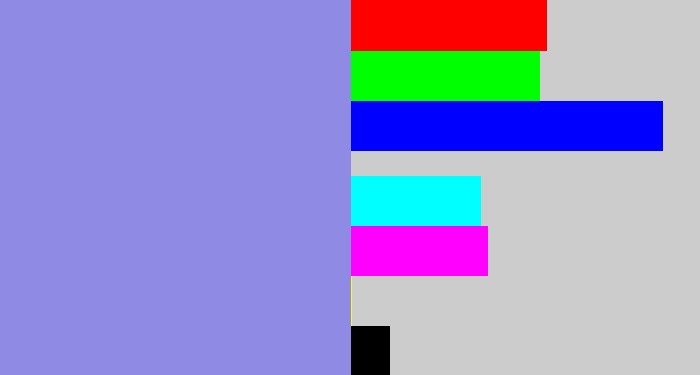 Hex color #8f8ae4 - perrywinkle
