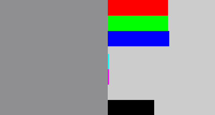 Hex color #8f8f91 - grey