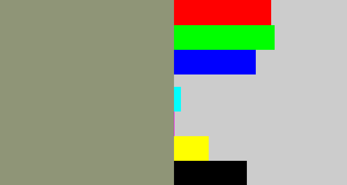 Hex color #8f9577 - grey/green