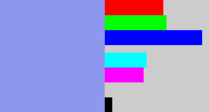 Hex color #8f96ed - perrywinkle