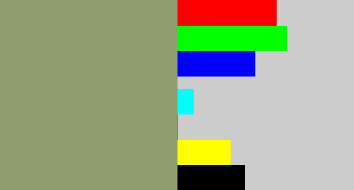 Hex color #8f9e6f - grey/green