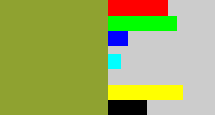 Hex color #8fa230 - avocado