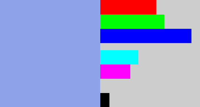Hex color #8fa3e8 - periwinkle blue