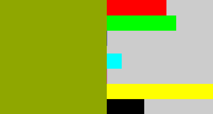 Hex color #8fa700 - barf green