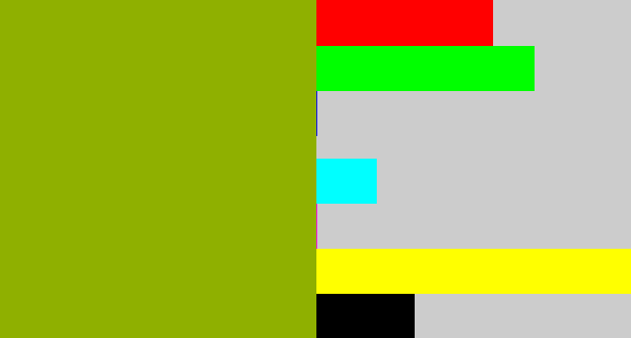Hex color #8fb000 - barf green