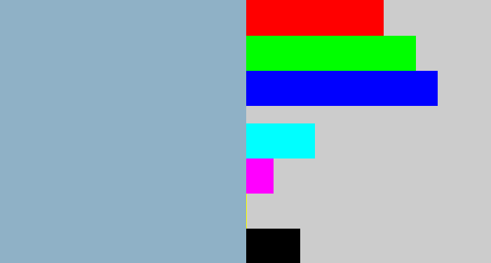 Hex color #8fb1c6 - light grey blue