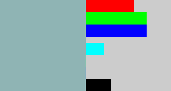 Hex color #8fb4b4 - bluegrey