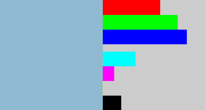 Hex color #8fbad1 - light grey blue