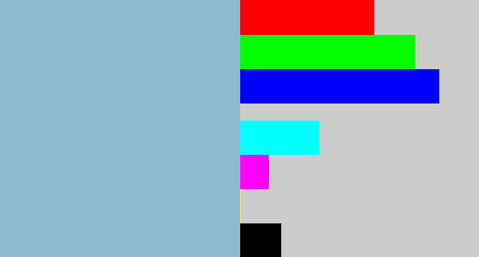 Hex color #8fbad4 - light grey blue