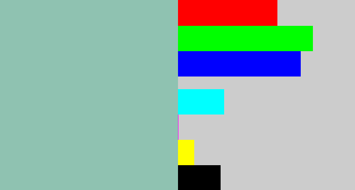 Hex color #8fc2b1 - pale teal