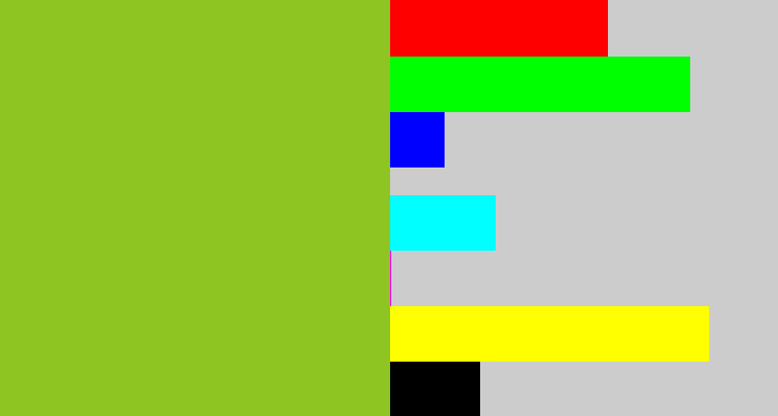 Hex color #8fc523 - sick green