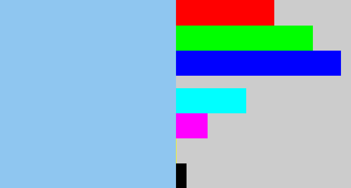 Hex color #8fc6f0 - light blue
