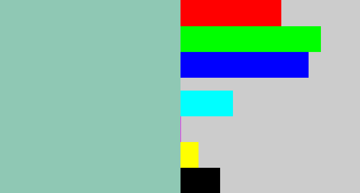 Hex color #8fc8b4 - pale teal