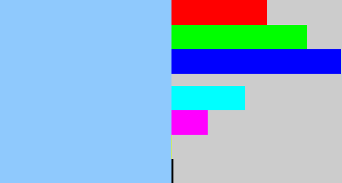 Hex color #8fc9fd - light blue