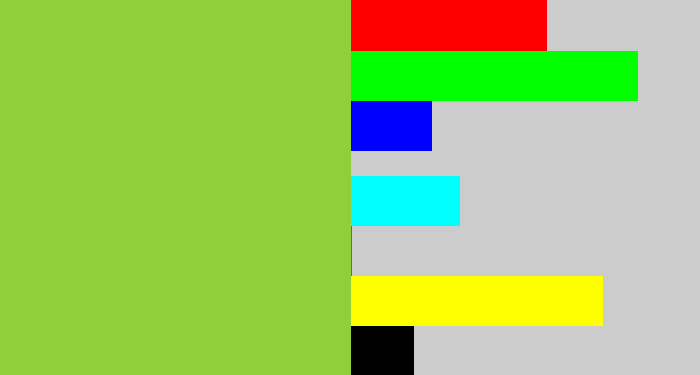 Hex color #8fd03a - kiwi green