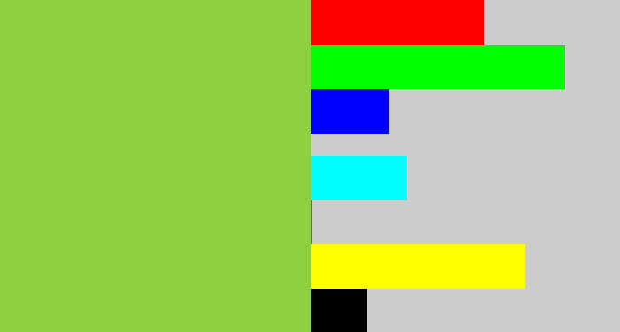 Hex color #8fd040 - kiwi green