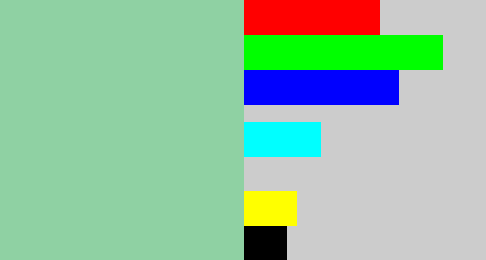 Hex color #8fd1a3 - pale teal
