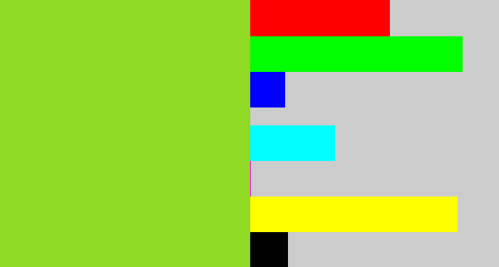 Hex color #8fd824 - apple green