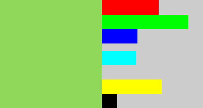Hex color #8fd859 - kiwi green