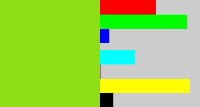 Hex color #8fdd17 - slime green