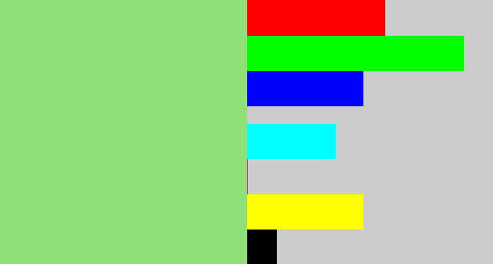 Hex color #8fe077 - light green