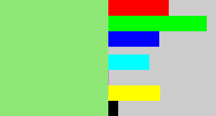 Hex color #8fe778 - light green