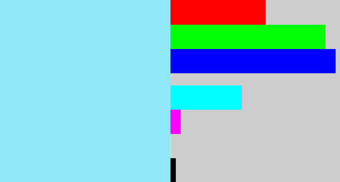 Hex color #8fe7f7 - robin's egg blue